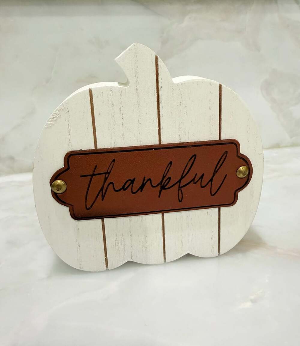 Hobby Lobby Thankful Wood Pumpkin Fall Decor Sign